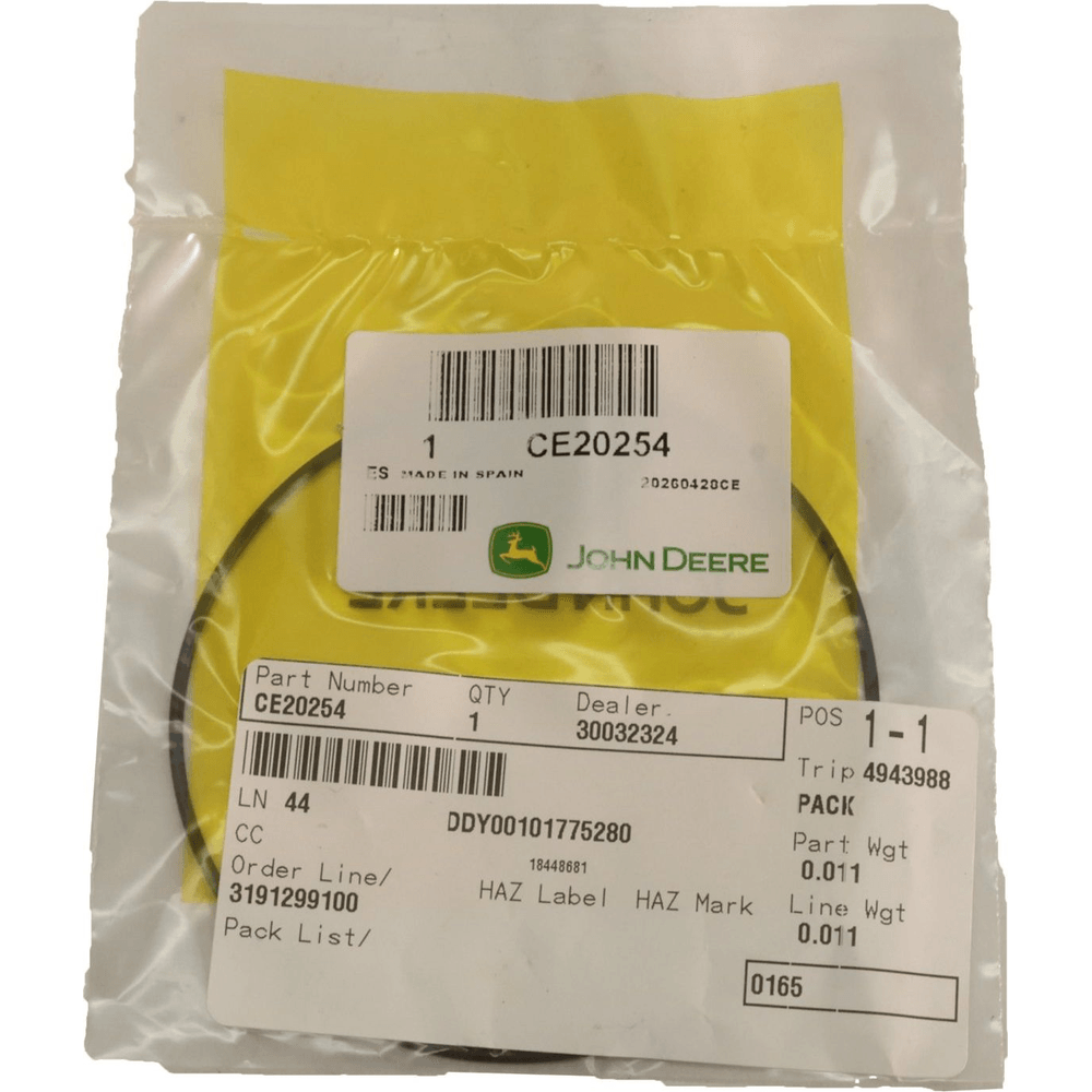 John Deere Original Equipment O-Ring - CE20254