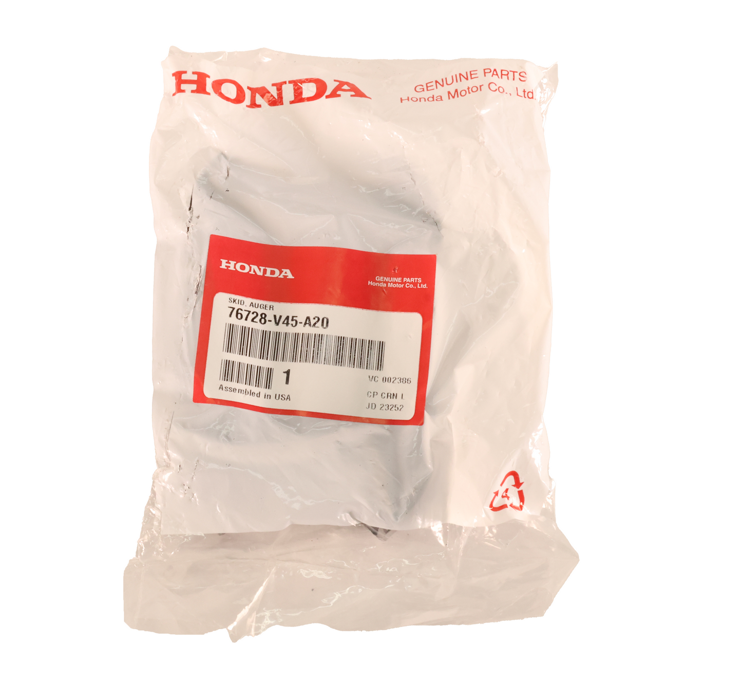 Honda Original Equipment Auger Skid - 76728-V45-A20