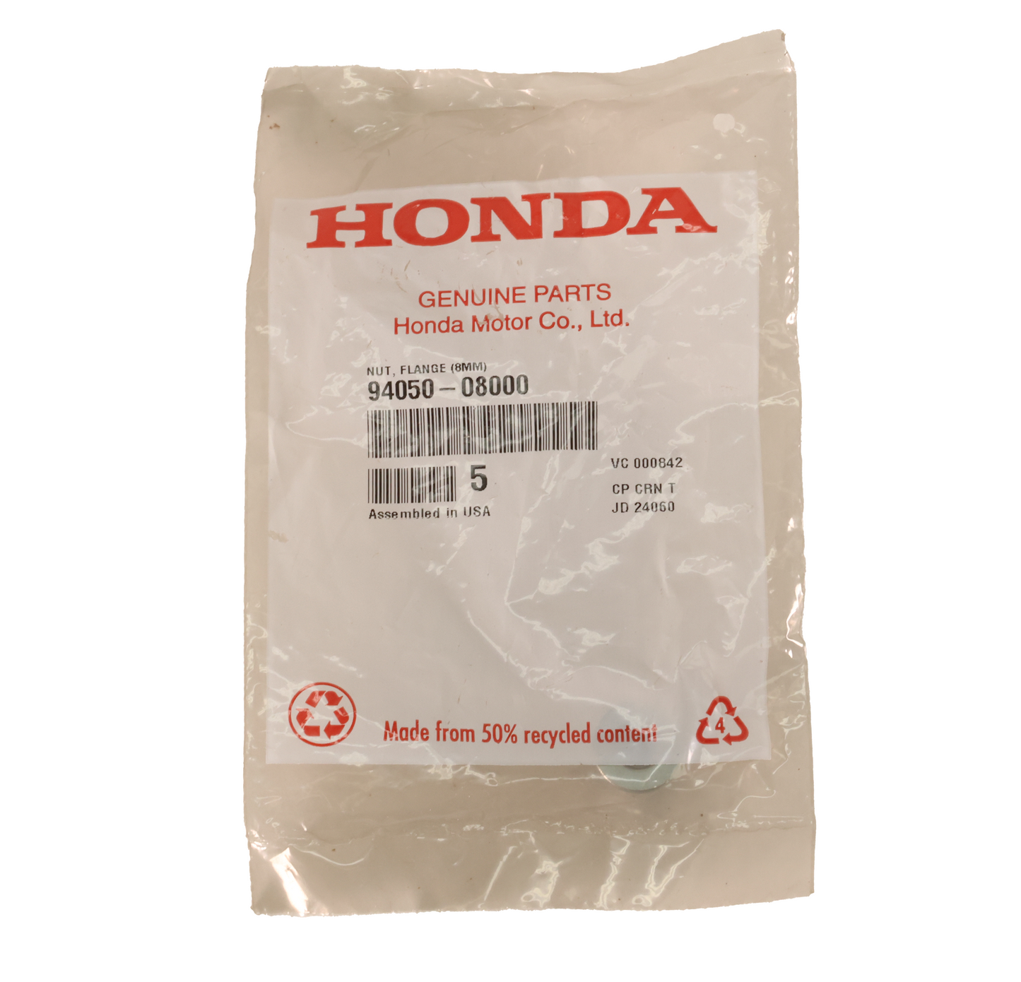 Honda Original Equipment Flange Nut (8MM) - 94050-08000