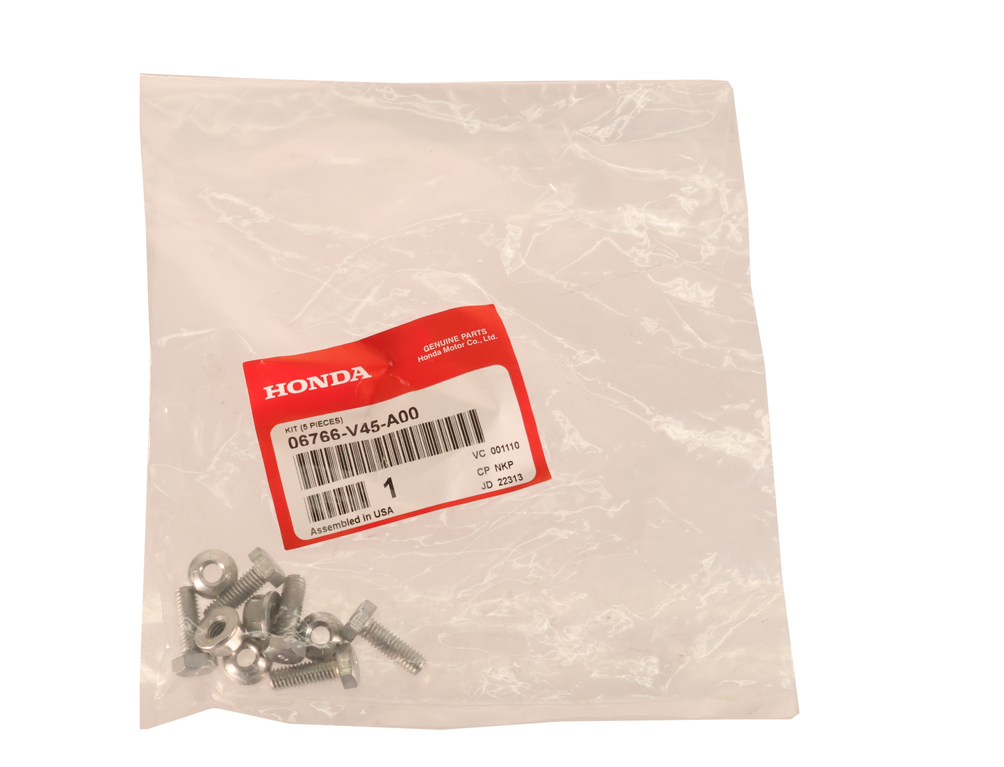 Honda Original Equipment Shear Bolt Kit (5 Pieces) - 06766-V45-A00