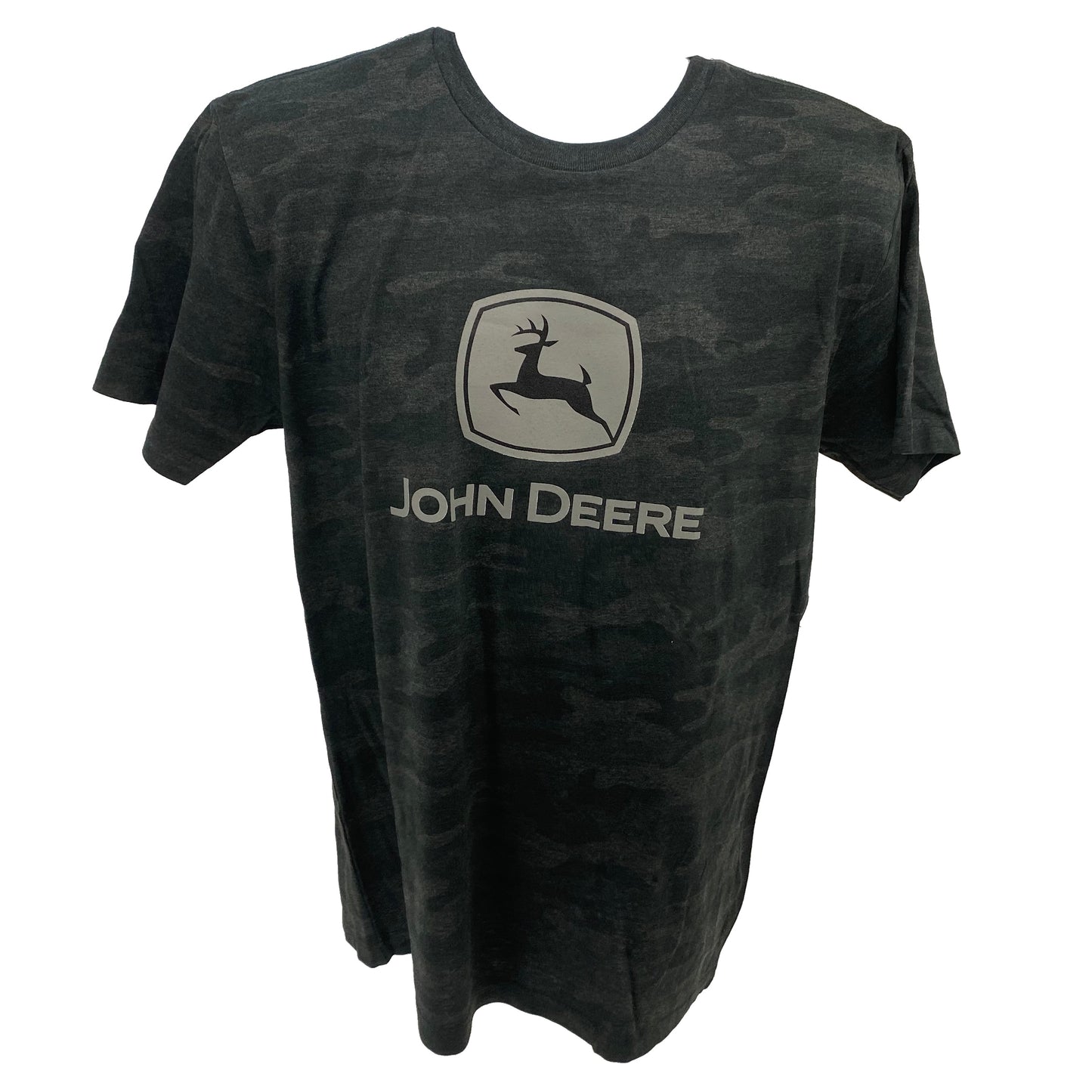 John Deere Mens Black Camo Short Sleeved T-Shirt Medium - LP76923