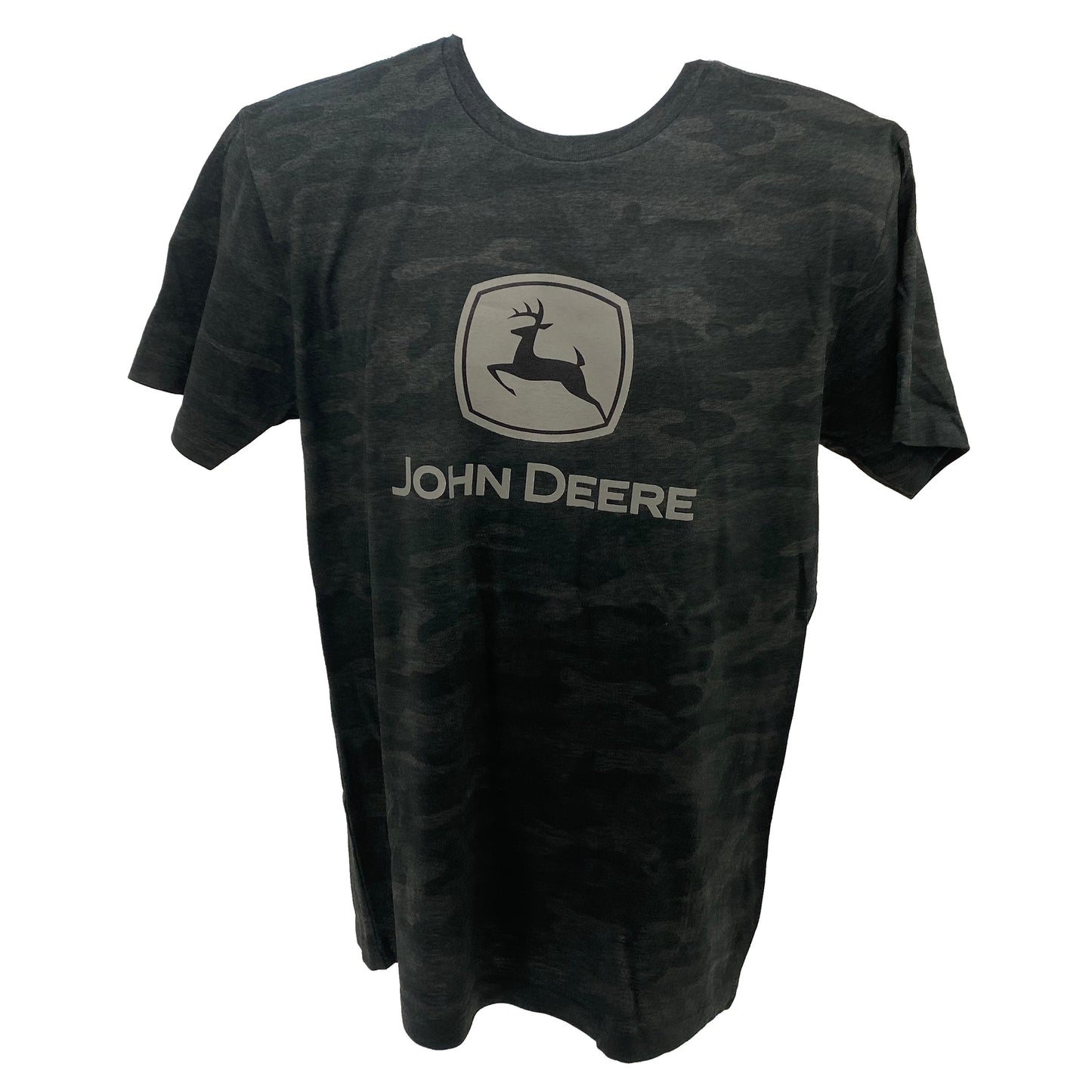 John Deere Mens Black Camo Short Sleeved T-Shirt Medium - LP76923
