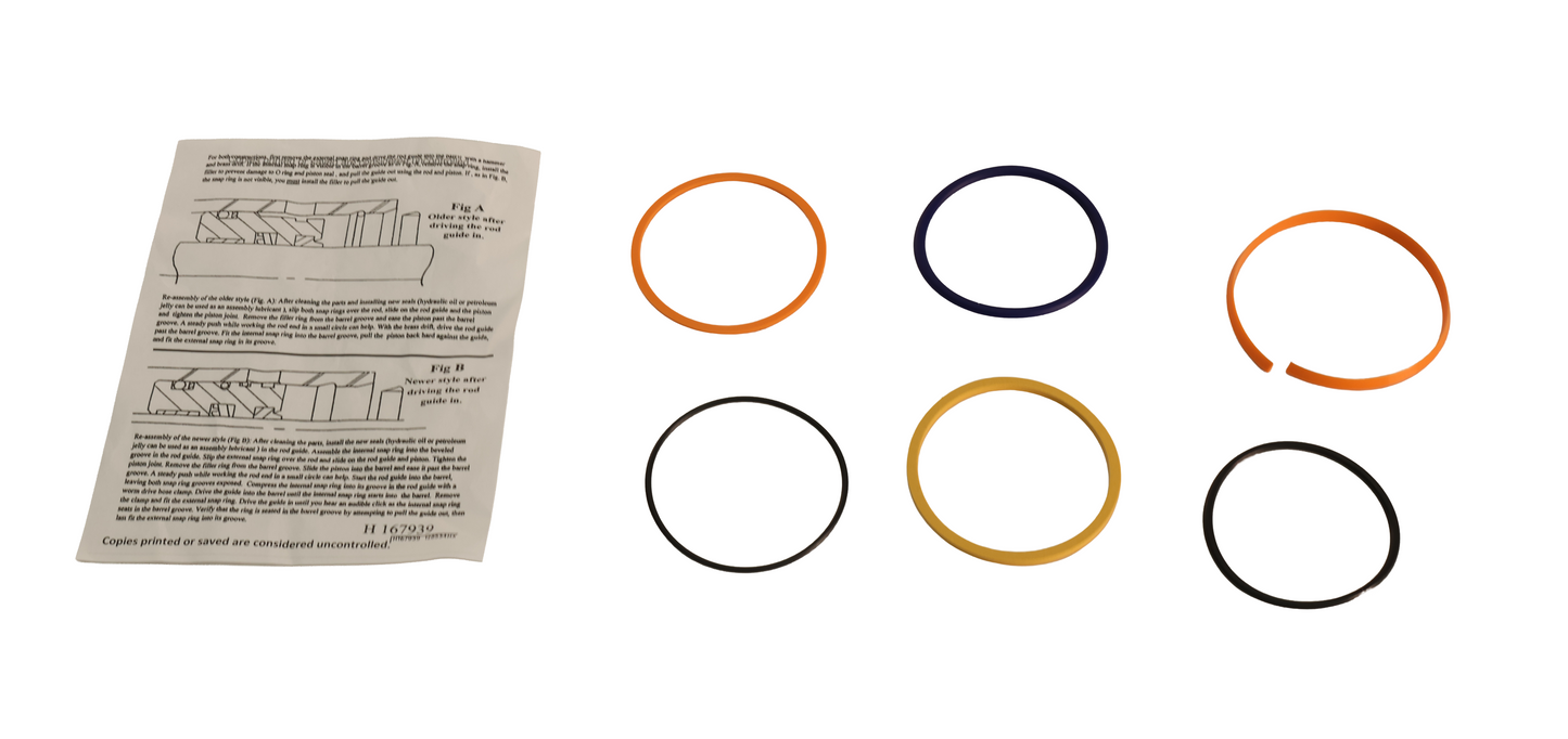 John Deere Original Equipment Hydraulic Cylinder Bore Seal Kit - AH164325