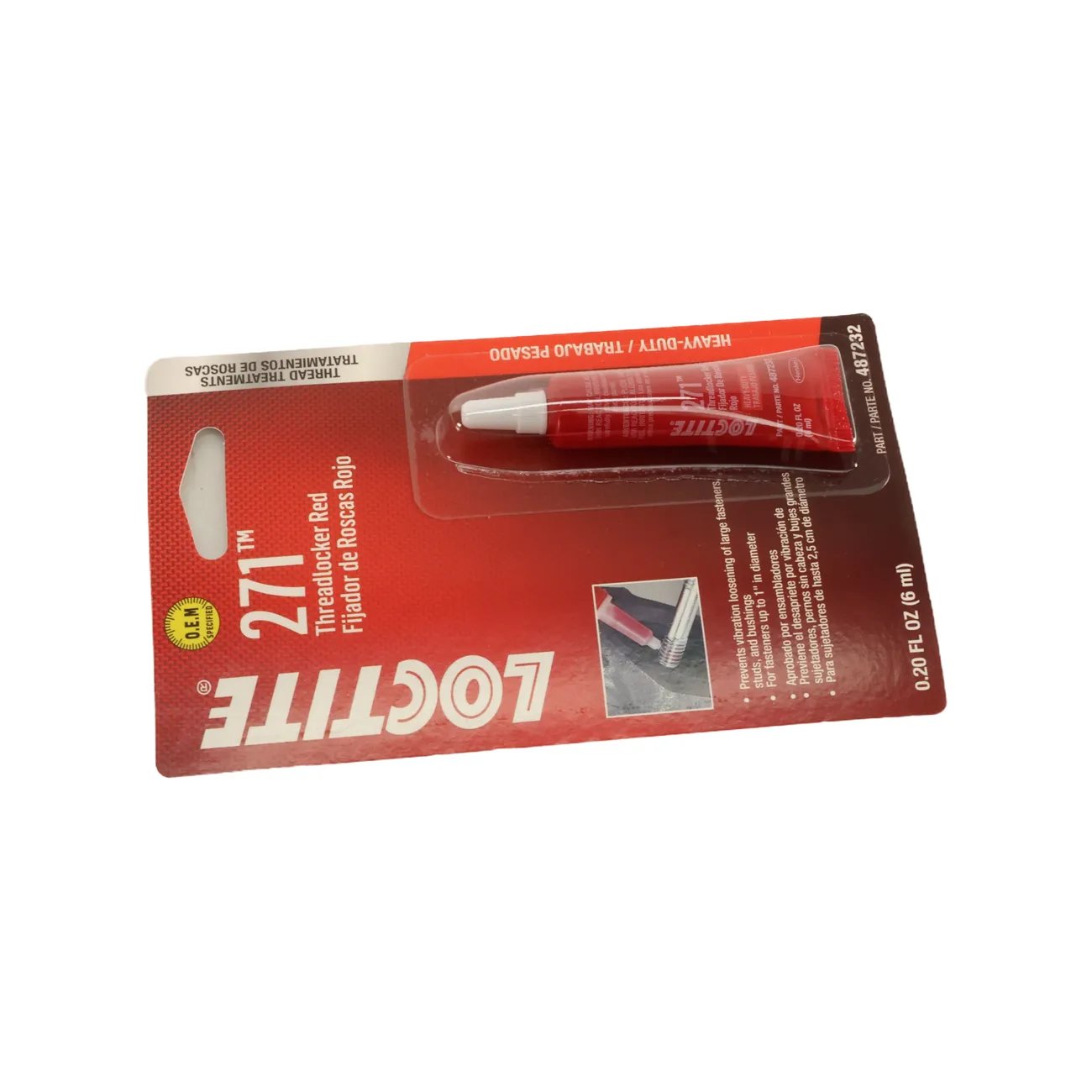 John Deere Original Equipment Loctite® Threadlocker 271™, Tube 6 Ml (0.20 Oz) - PM37421