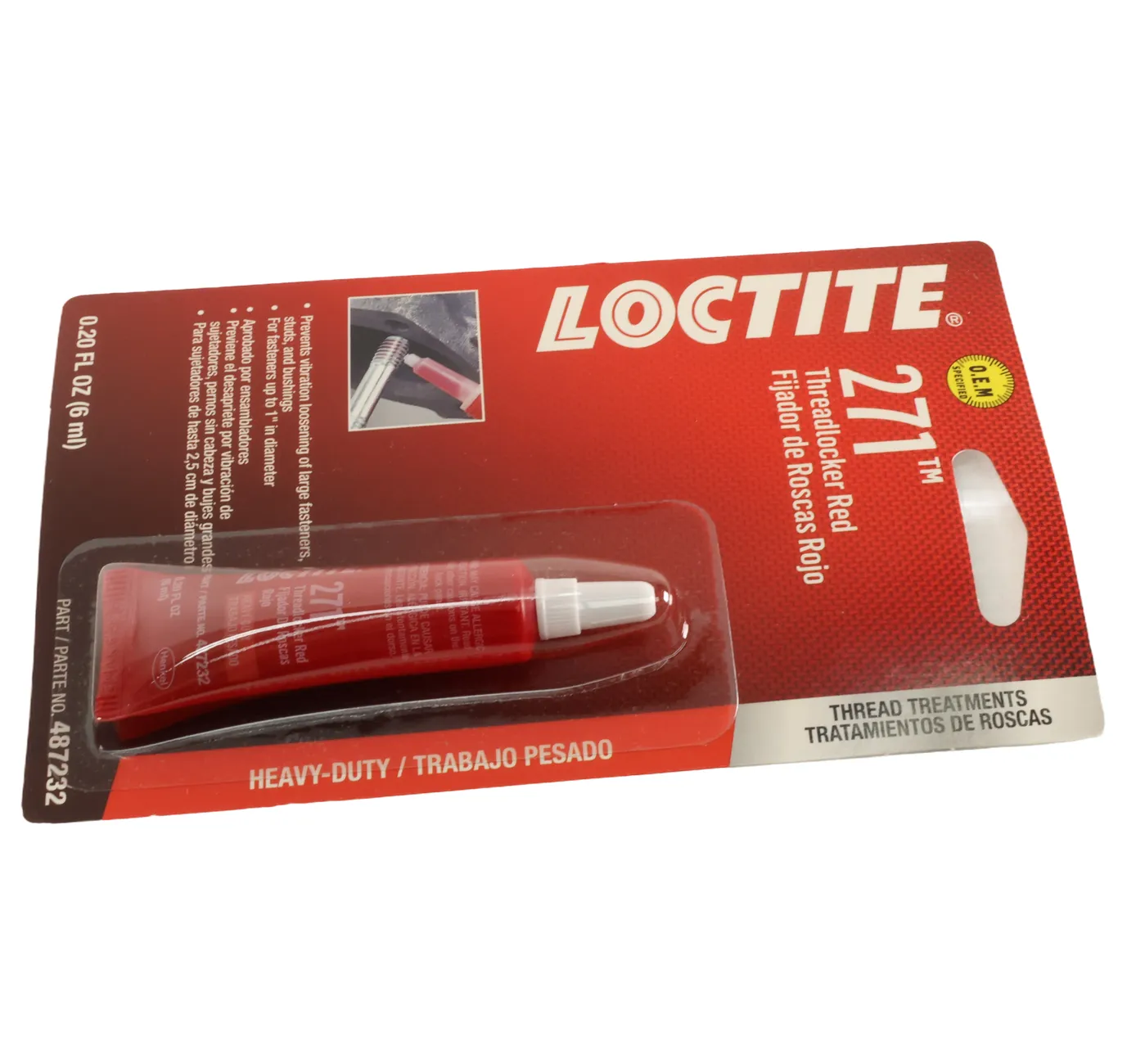 John Deere Original Equipment Loctite® Threadlocker 271™, Tube 6 Ml (0.20 Oz) - PM37421