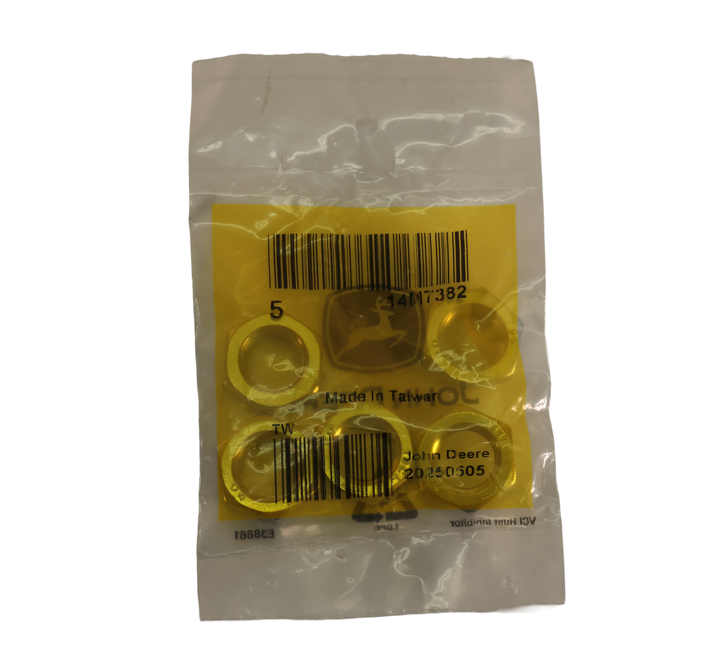 John Deere Original Equipment Nut Pack of 5 - 14M7382
