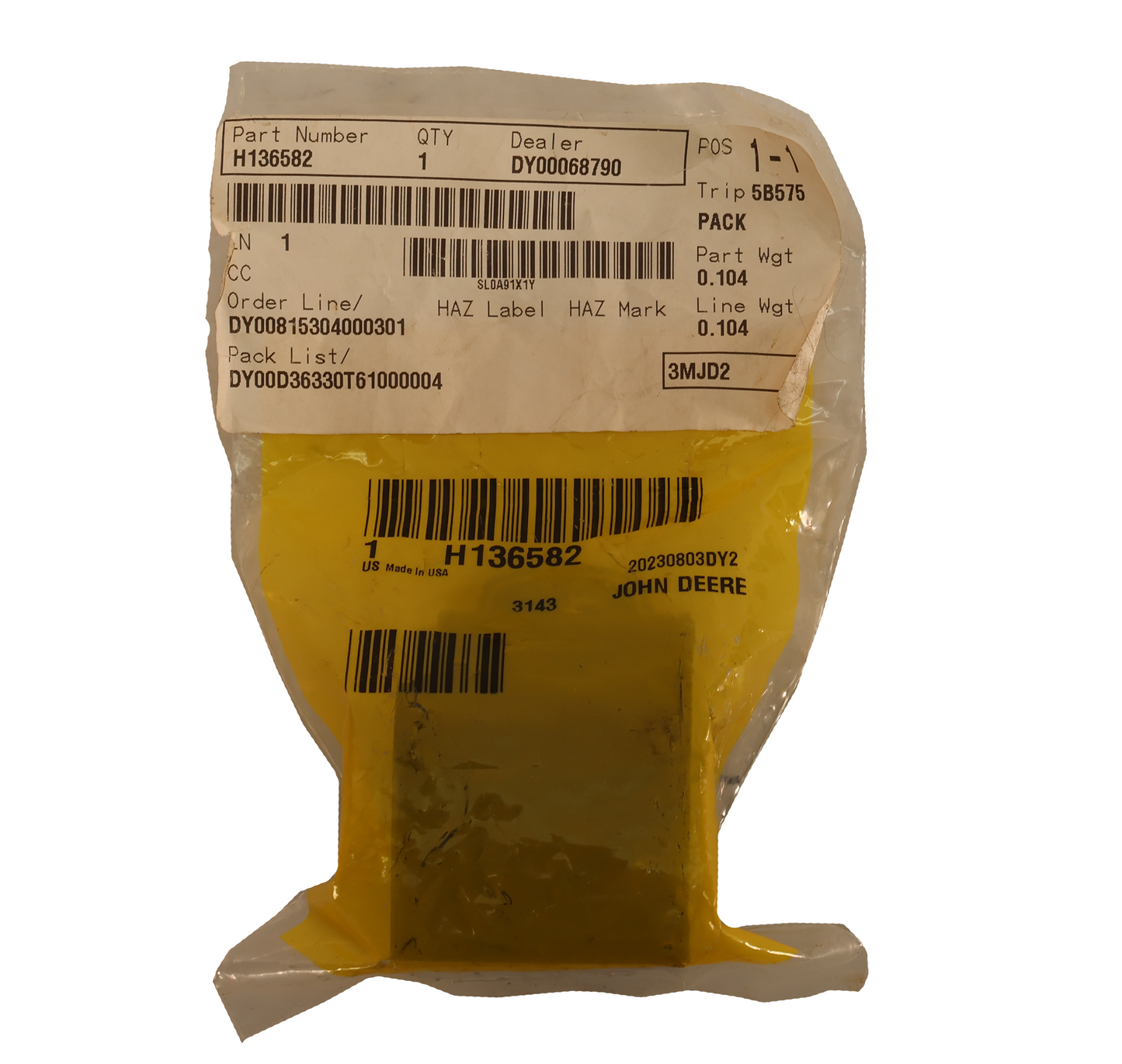 John Deere Original Equipment Tightener - H136582