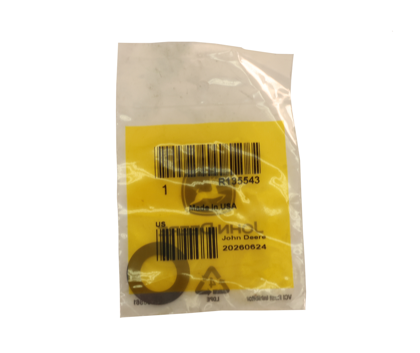 John Deere Original Equipment Round Hole Washer - R135543