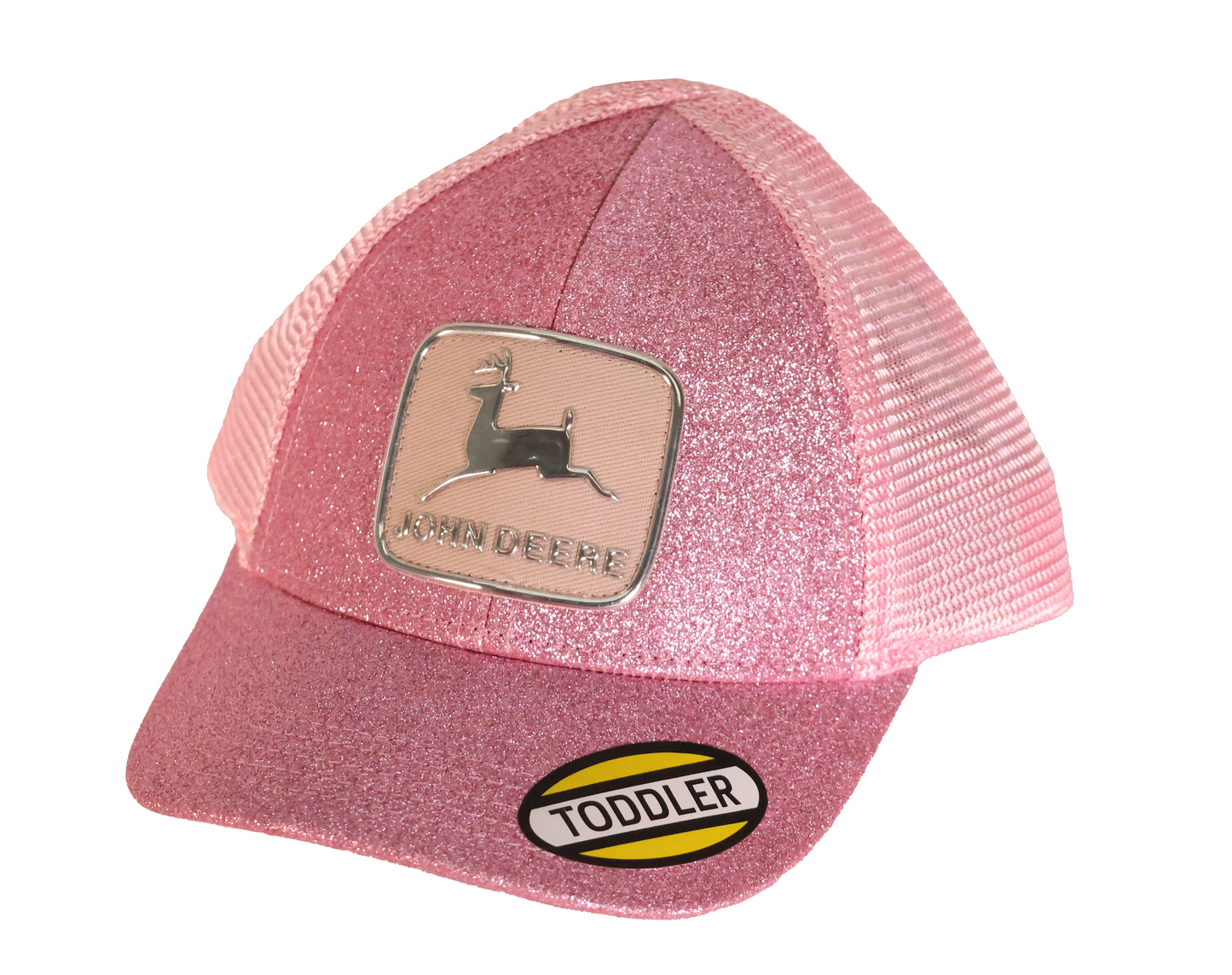 John Deere Toddler Pink Glitter Historic Trade Mark Cap - LP78673