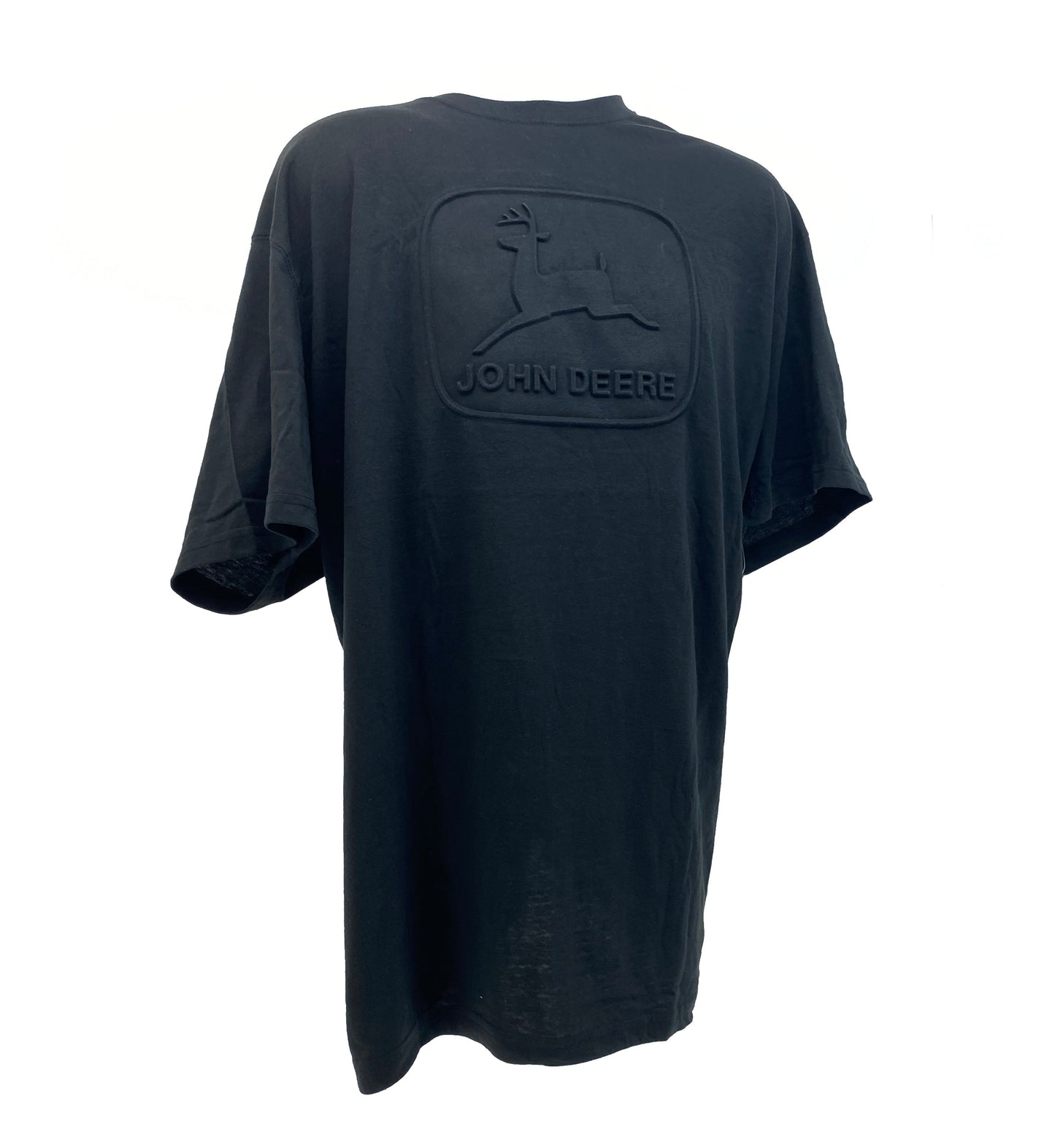 John Deere Short Sleeve Black Vintage Embossed TM T-Shirt Size 3XL - LP84103
