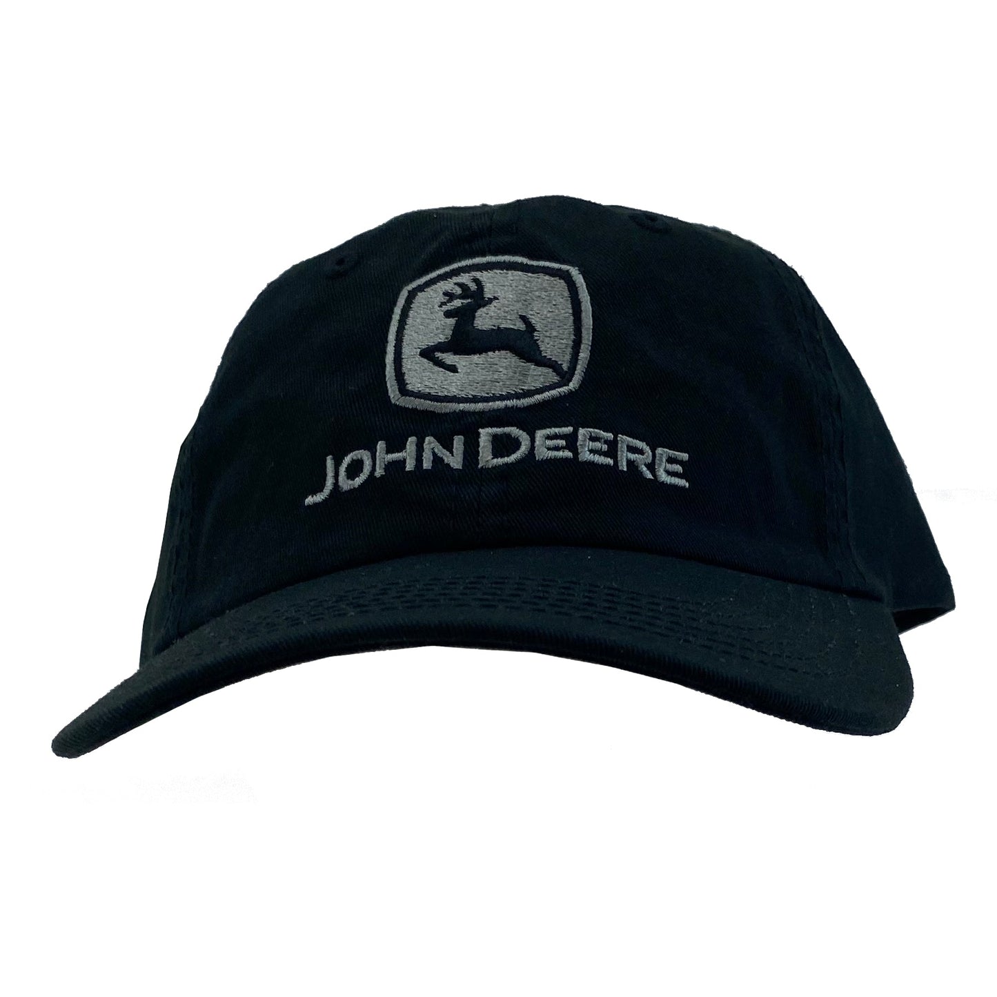 John Deere Unstructured Twill Black Cap - LP70610