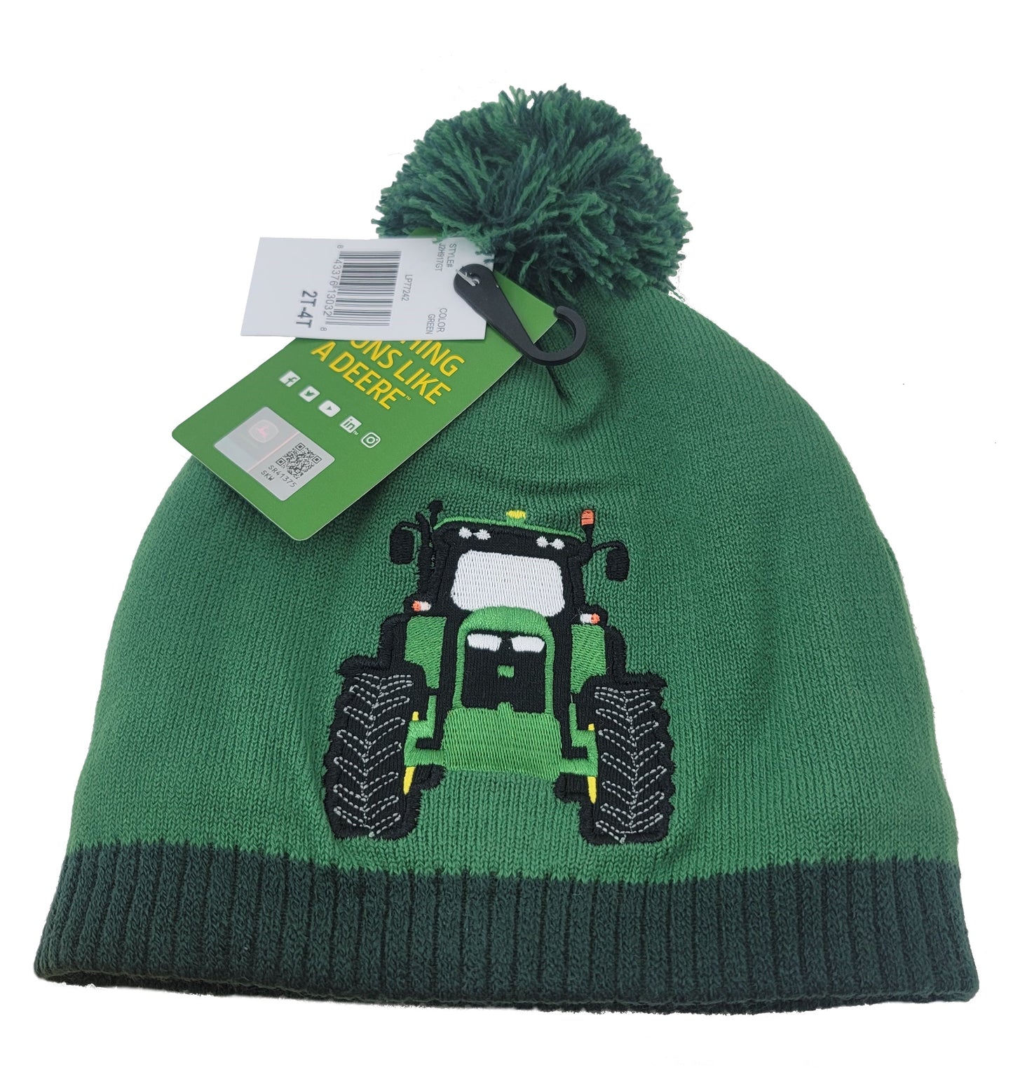 John Deere Toddler Boys' Winter Hat, Green - LP77242