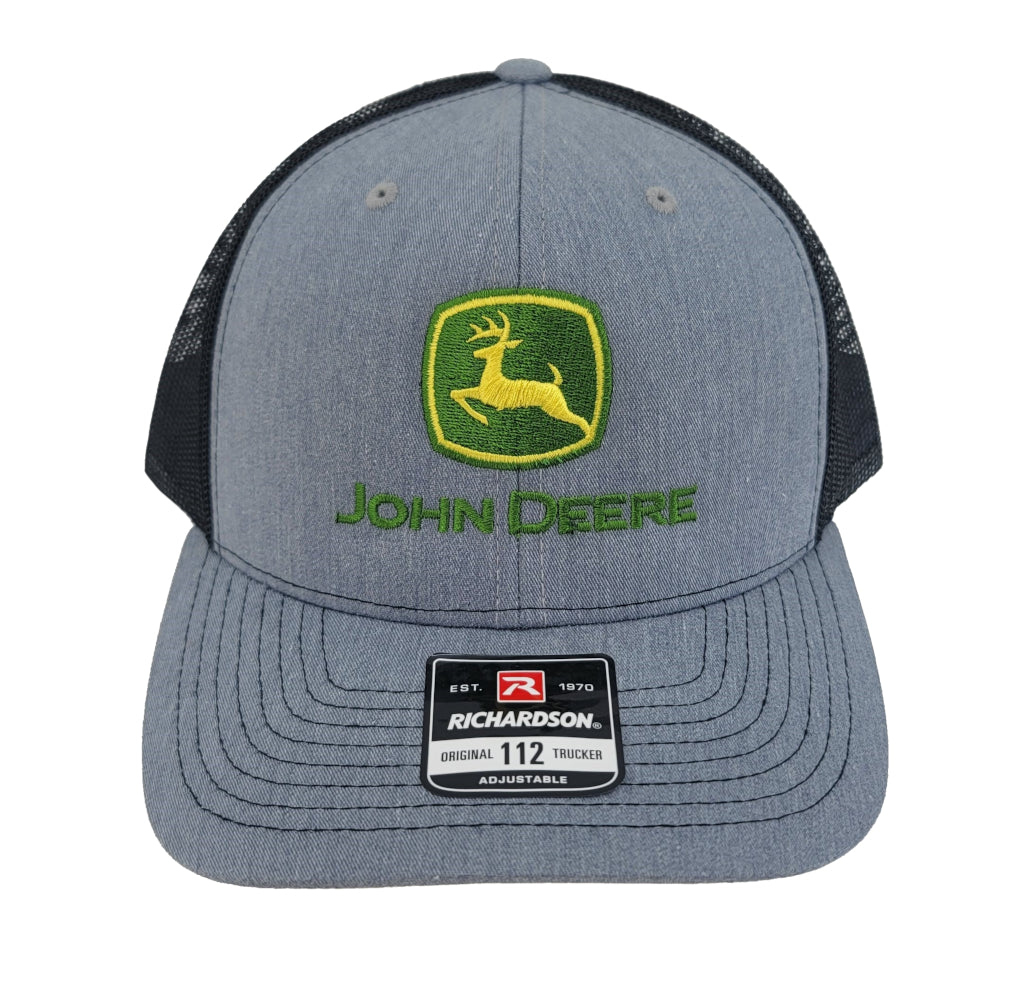 John Deere Richardson Trucker-Heather Gray/Black Hat/Cap - LP77847