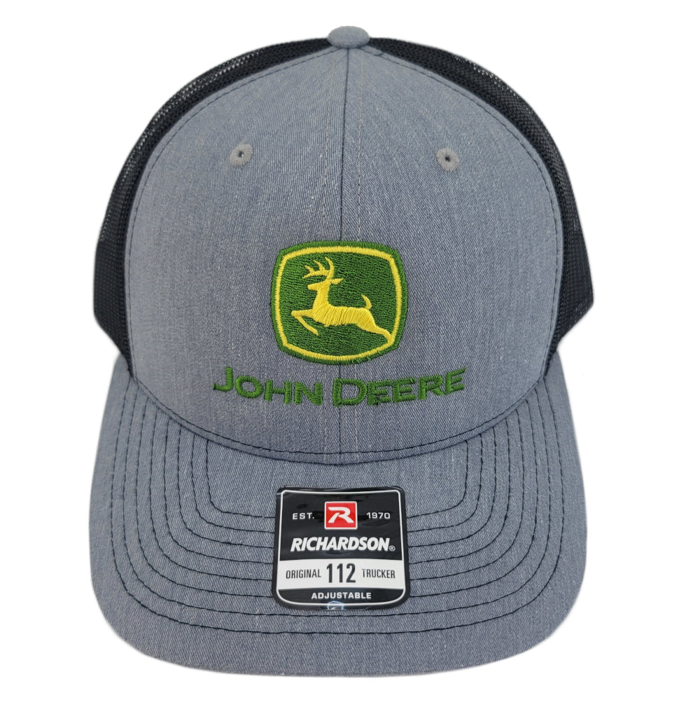 John Deere Richardson Trucker-Heather Gray/Black Hat/Cap - LP77847