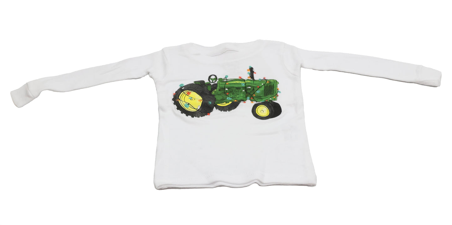 John Deere DGT Infant (12M) Holiday Tractor PJ Top - LP80846