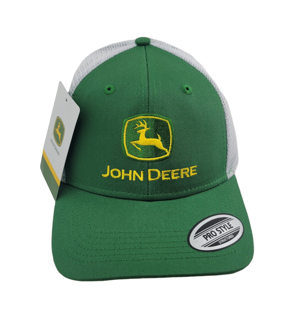 John Deere Green Chino White Mesh Hat/Cap - LP81104