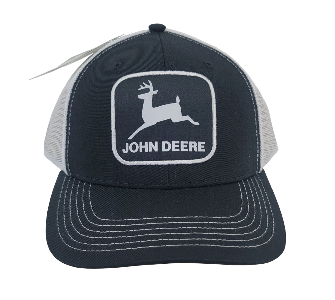John Deere Moline 112 Black and White Mesh Back Hat/Cap - LP82937
