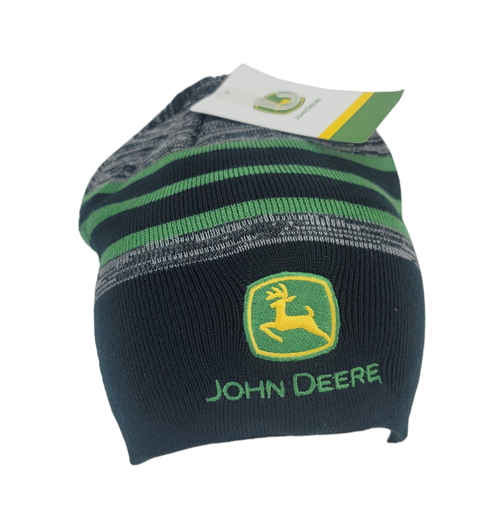 John Deere Green Striped Beanie - LP83156