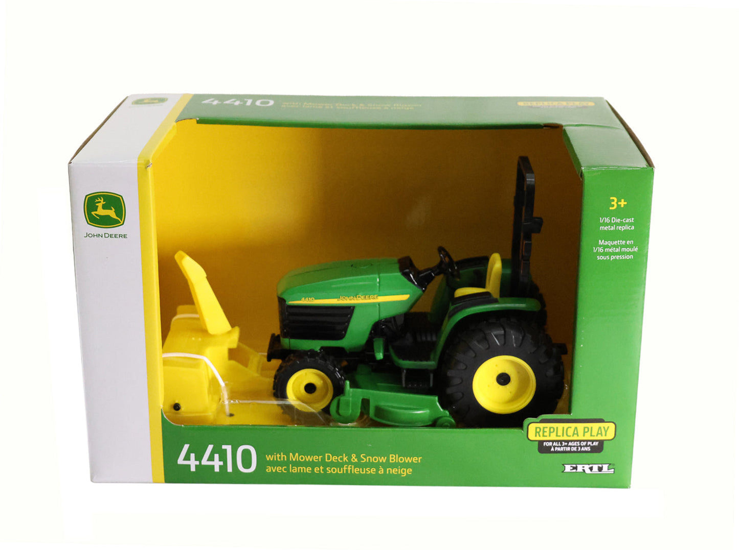 1/16 John Deere 4410 with Mower Deck and Snow Blower Toy - LP83254