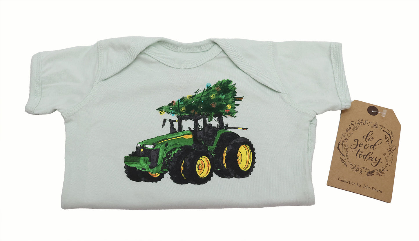 John Deere DGT Infant (6M) Holiday Tractor w/ Christmas Tree Bodysuit - LP84958
