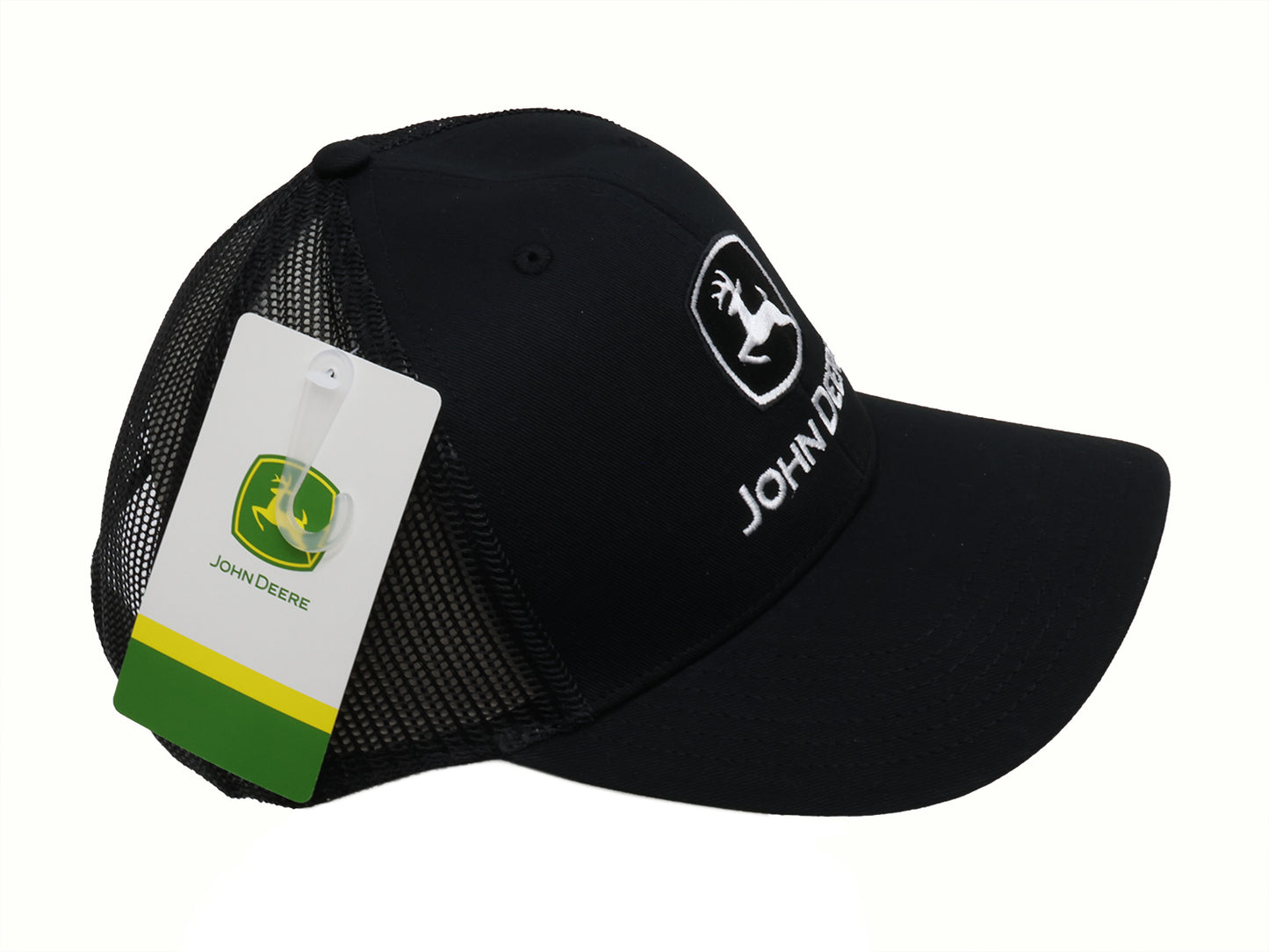 John Deere Men's Black w/ White Logo Embro Cap/Hat - LP86109