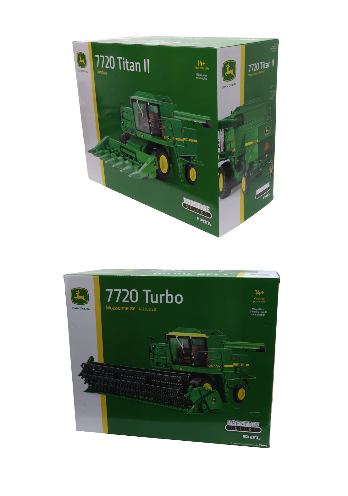 1/16 John Deere 7720 Turbo & 7720 Titan II Combine Prestige Select Series Toy Set - LP86762B