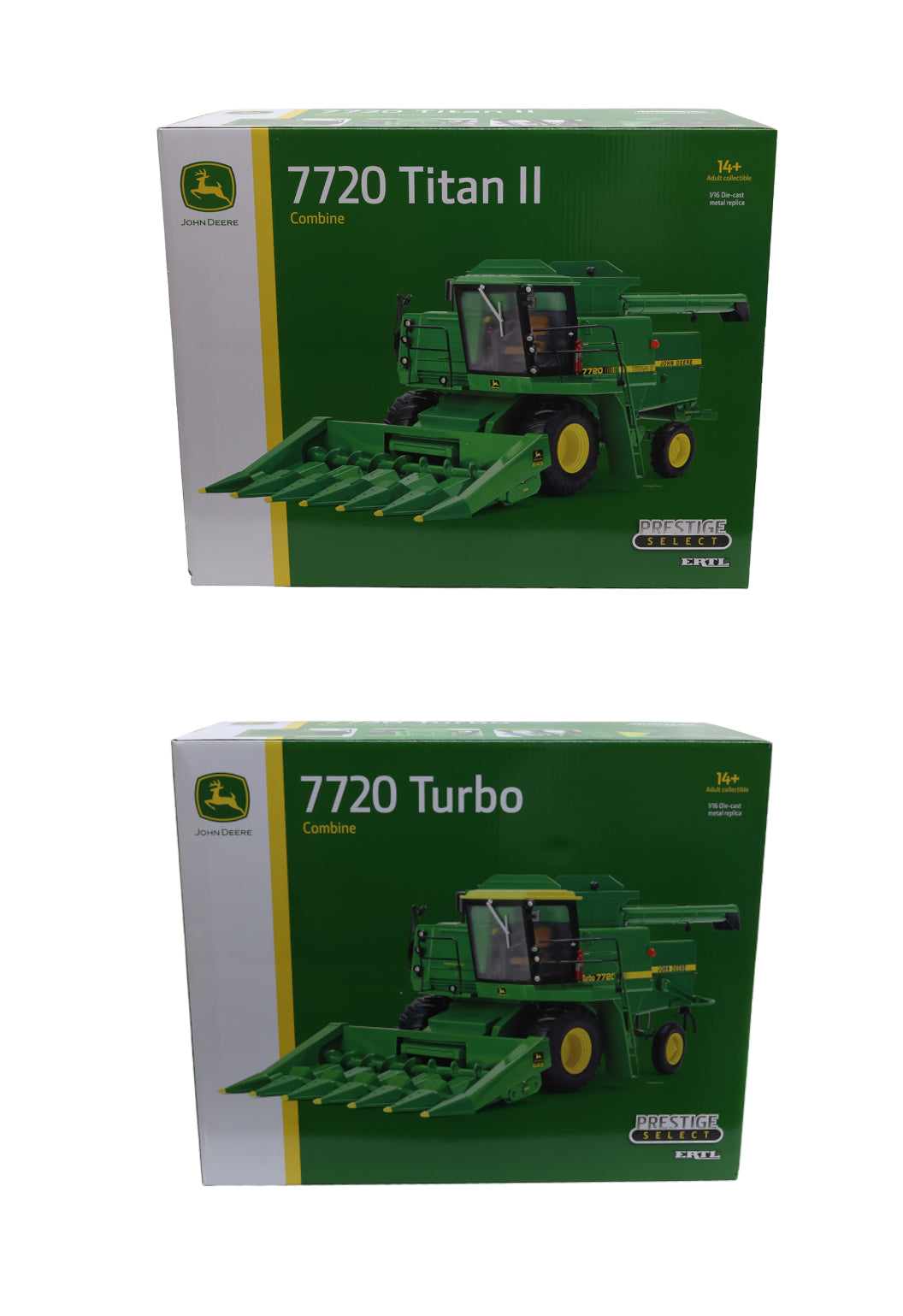 1/16 John Deere 7720 Turbo & 7720 Titan II Combine Prestige Select Series Toy Set - LP86762B