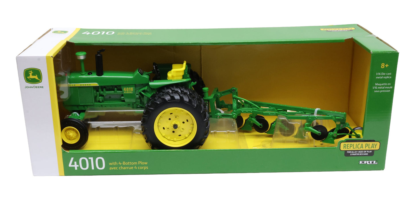 1/16 John Deere 4010 with 4-Bottom Plow Toy - LP88082