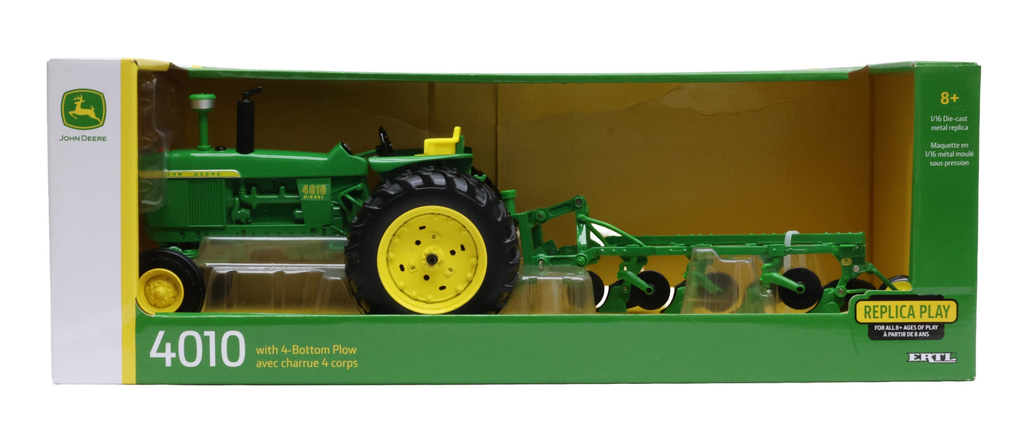 1/16 John Deere 4010 with 4-Bottom Plow Toy - LP88082