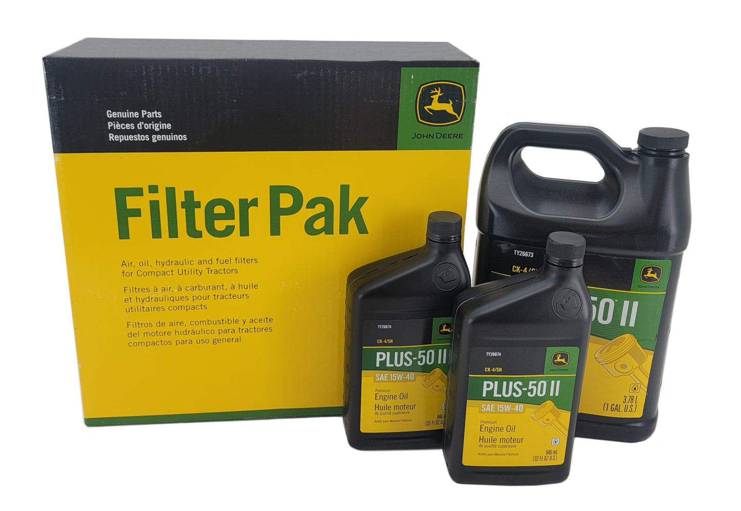 John Deere Original Equipment Filter Pak with Oil Kit - LVA21038B