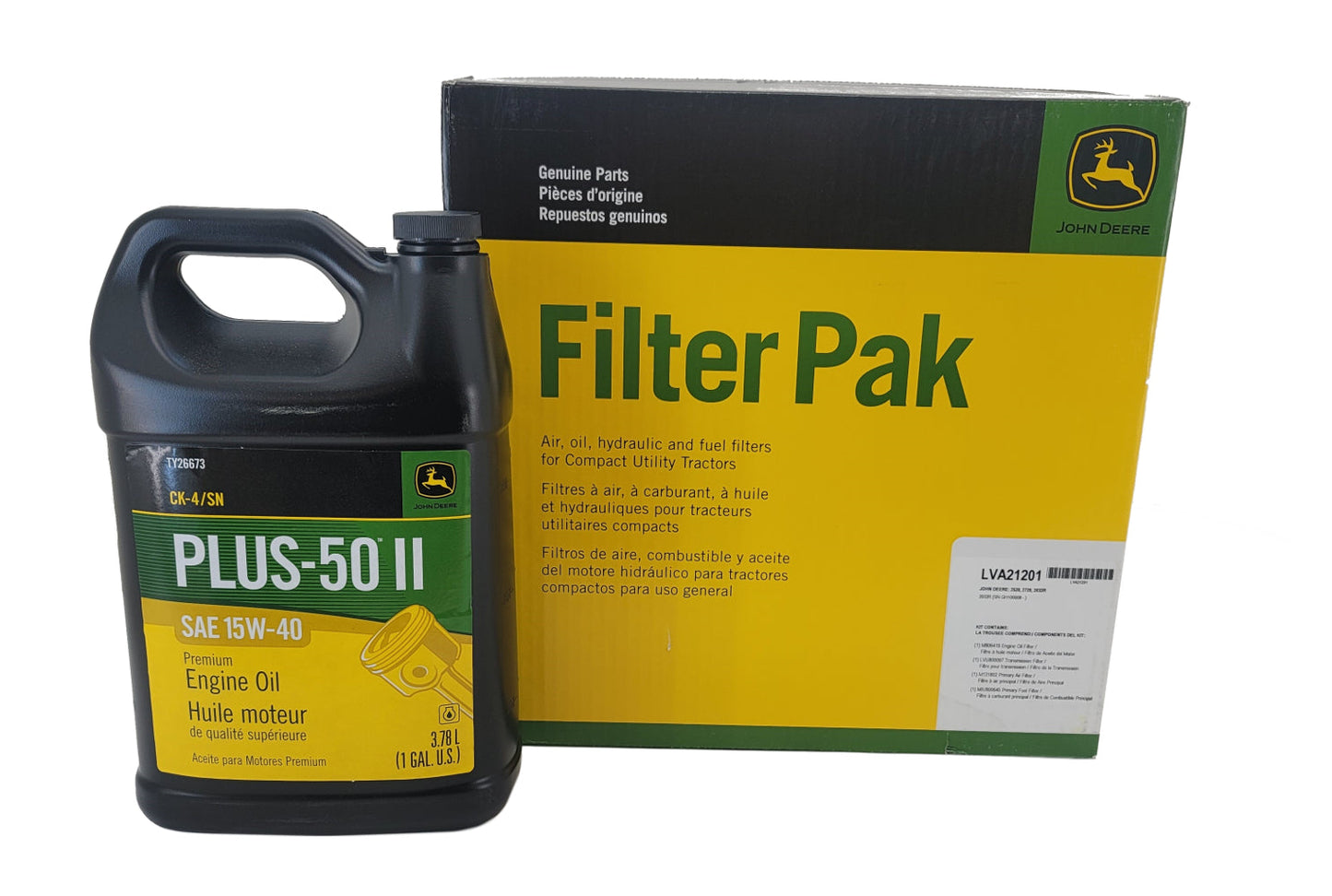 John Deere Original Equipment Filter Pak with Oil Kit - LVA21201A