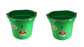 Little Giant Lime Green 20 Quart Flat Back Plastic Bucket Pack of 2 - P20FBLIMEGREEN