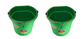 Little Giant Lime Green 20 Quart Flat Back Plastic Bucket Pack of 2 - P20FBLIMEGREEN