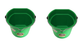 Little Giant Lime Green 20 Quart Flat Back Plastic Bucket Pack of 2 - P20FBLIMEGREEN