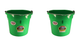 Little Giant Lime Green 20 Quart Flat Back Plastic Bucket Pack of 2 - P20FBLIMEGREEN