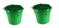 Little Giant Lime Green 20 Quart Flat Back Plastic Bucket Pack of 2 - P20FBLIMEGREEN