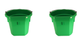 Little Giant Lime Green 20 Quart Flat Back Plastic Bucket Pack of 2 - P20FBLIMEGREEN