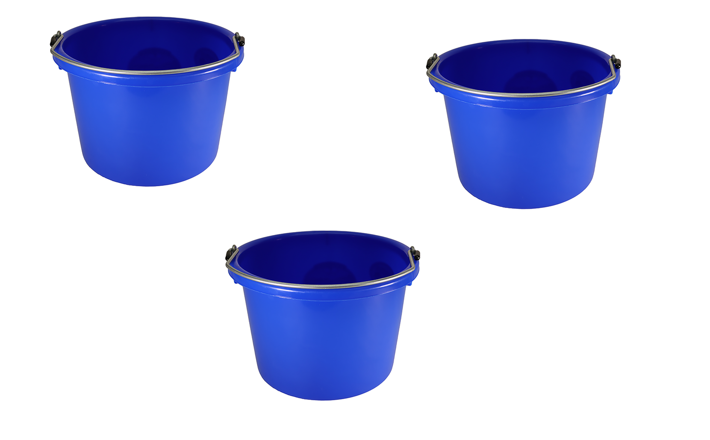 Little Giant Blue 8 Quart Plastic Bucket Pack of 3 - P8BLUE