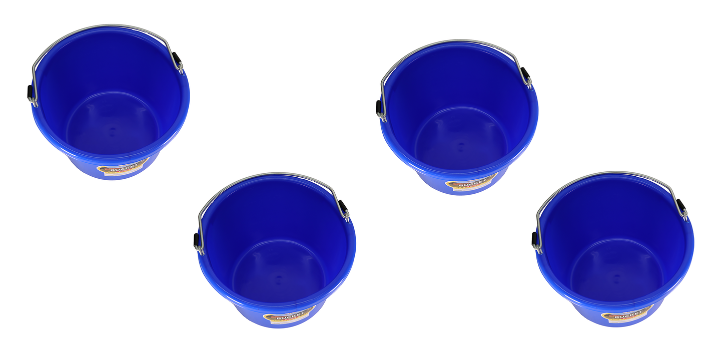 Little Giant Blue 8 Quart Plastic Bucket Pack of 4 - P8BLUE