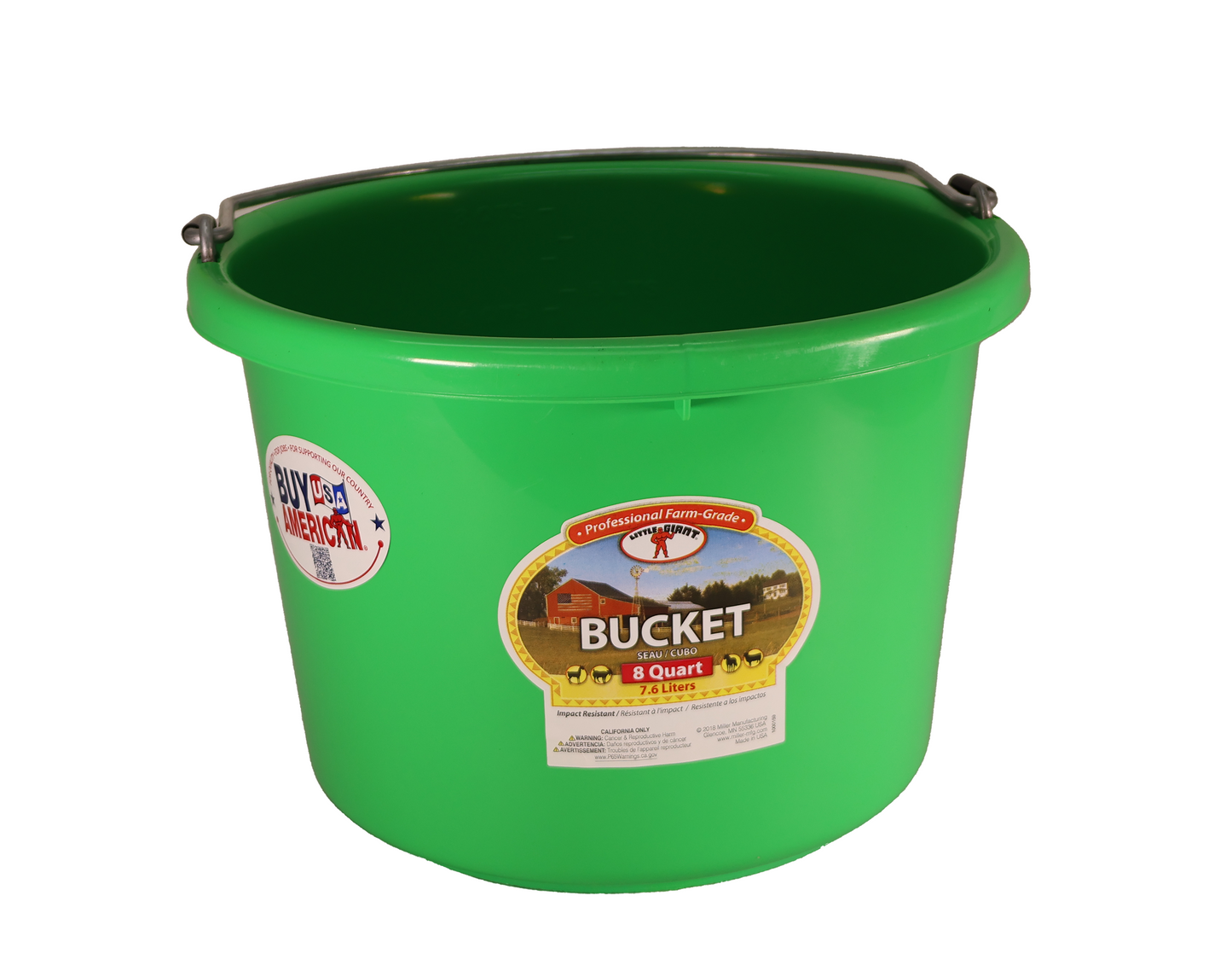 Little Giant Lime Green 8 Quart Plastic Bucket - P8LIMEGREEN