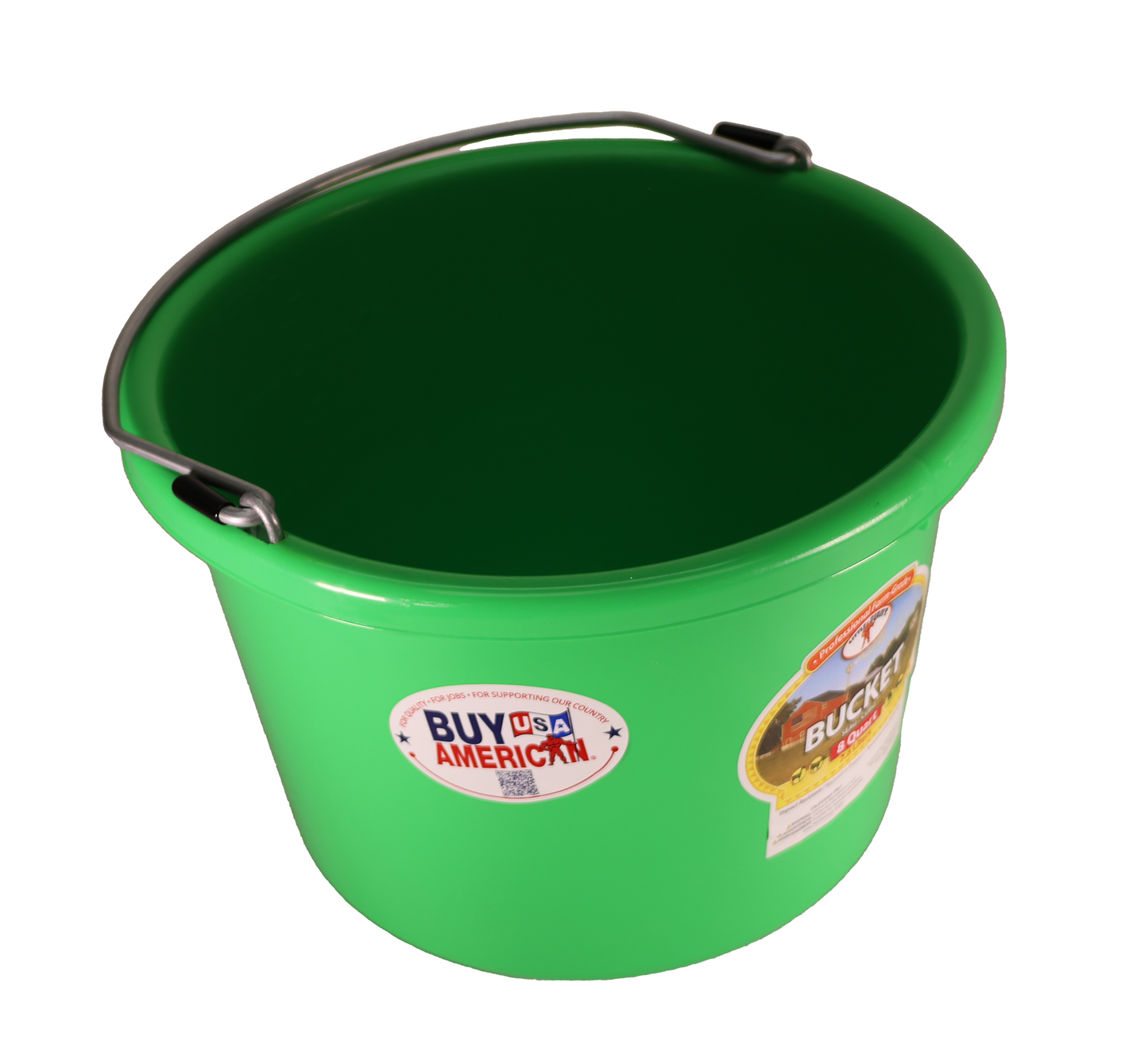 Little Giant Lime Green 8 Quart Plastic Bucket - P8LIMEGREEN