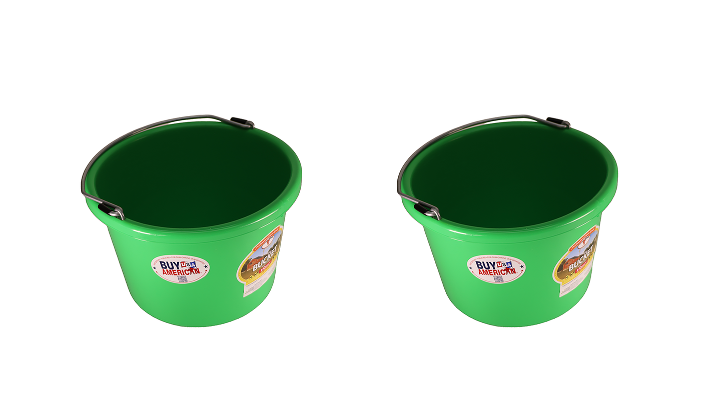 Little Giant Lime Green 8 Quart Plastic Bucket Pack of 2 - P8LIMEGREEN