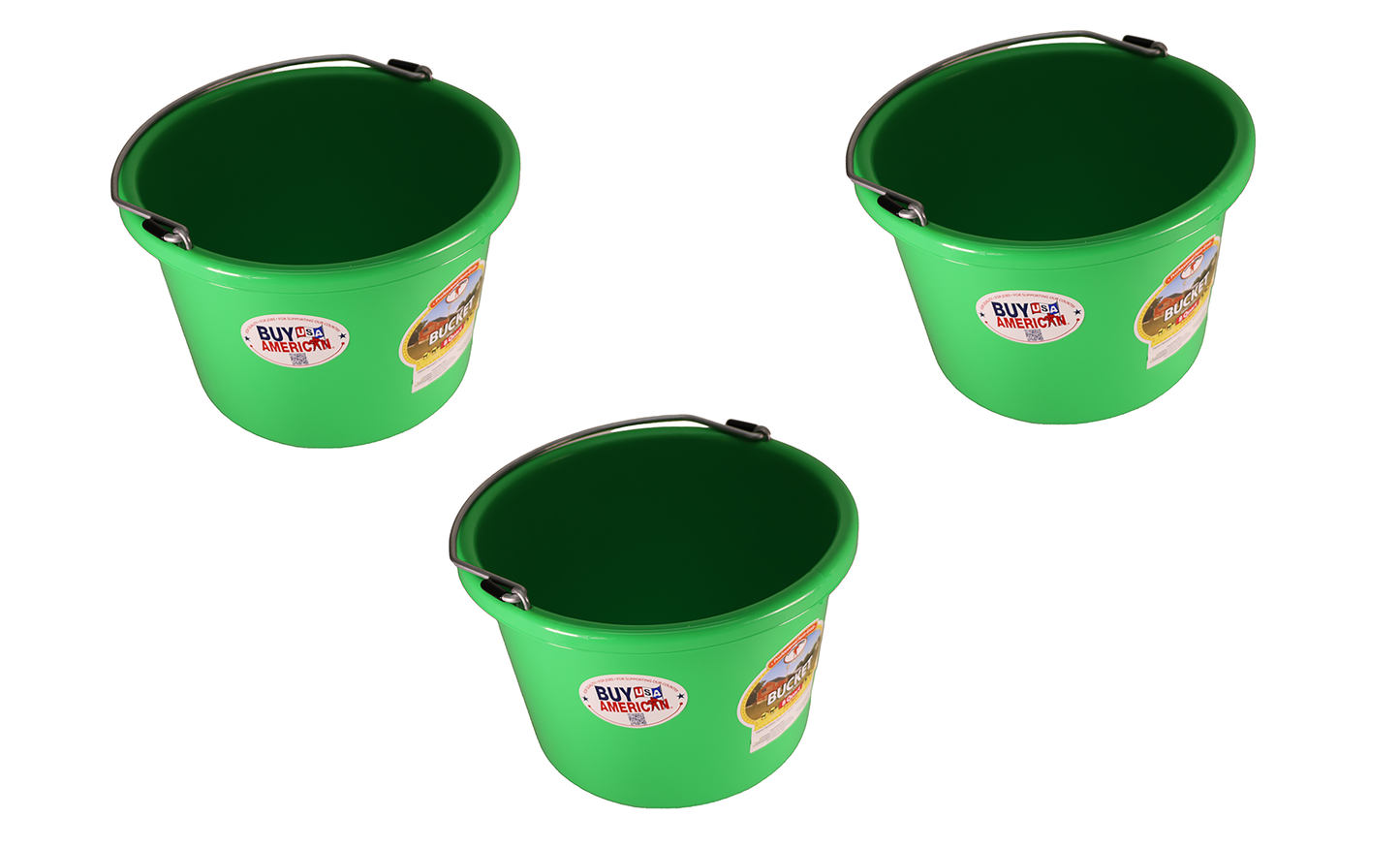 Little Giant Lime Green 8 Quart Plastic Bucket Pack of 3 - P8LIMEGREEN