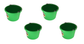 Little Giant Lime Green 8 Quart Plastic Bucket Pack of 4 - P8LIMEGREEN
