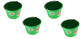 Little Giant Lime Green 8 Quart Plastic Bucket Pack of 4 - P8LIMEGREEN