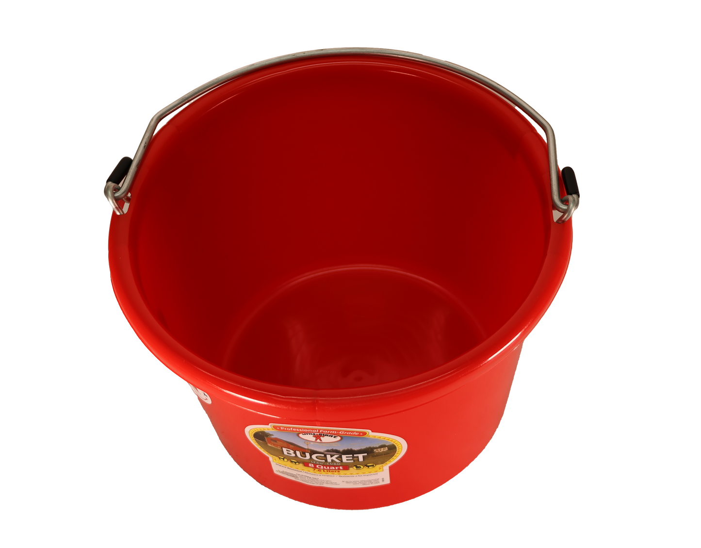 Little Giant Red 8 Quart Plastic Bucket - P8RED