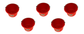 Little Giant Red 8 Quart Plastic Bucket Pack of 5 - P8RED