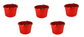 Little Giant Red 8 Quart Plastic Bucket Pack of 5 - P8RED