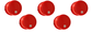 Little Giant Red 8 Quart Plastic Bucket Pack of 5 - P8RED