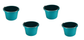 Little Giant Teal 8 Quart Plastic Bucket Pack of 4 - P8TEAL